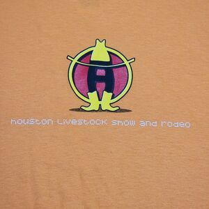 Houston Livestock Show And Rodeo Graphic SS Tee Orange OLP - Size XL NWT